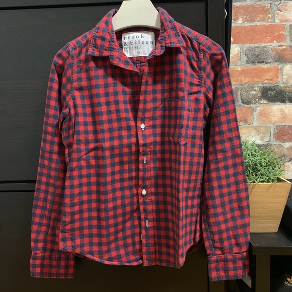 EILEEN Orange and Blue with Red Check, Flannel